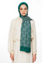 Nora Pattern Double Sided Shawl Emerald-Pink - 2