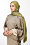 Mayra Pattern Double Sided Shawl Oil Green-Ecru - 3