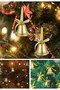 Mini Bell Ornaments - 6Pcs, Ringing Bell Gold with Ribbon with Golden Yellow Bells, Christmas Pine Tree Ornament - 2