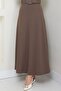 Belted Mevlana Skirt Brown Hm2370 - 2