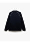 Long Sleeve Cotton Blended Pocket Detailed Ribbed Zipper Sweatshirt - 4