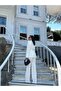 Women's Two-Belted Blazer Jacket and Pants Set - 2