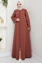 Zippered Large Size Ferace Kiremit Hm2488