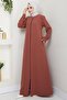 Zippered Large Size Ferace Kiremit Hm2488 - 3