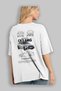 Mercedes Benz C63 Amg Back Print White Oversize T-Shirt - Crew Neck Cotton Men/Women - 3