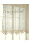 Buldan Work Macrame Rose Tulle Curtain Hand Lace Cotton Curtain