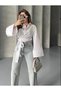 Women's Trend New Season Halterneck Hijab Suitable Large Sleeve Shirt Blouse