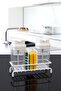 White Deluxe 2-Piece Transparent Liquid Soap Dispenser with Square Stand - 5