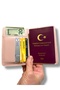 Vegan Leather Credit Card Holder Passport Cover with Money Compartment Passport Holder Bag - 8
