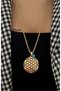 Stainless Steel Twist Chain Flower of Life Necklace - 3