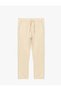 Cotton Muslin Chino Pocket Detailed Lace up Waist Summer Trousers - 3