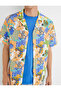 Summer Shirt Short Sleeve Turn-down Collar Ethnic Printed Cotton - 5