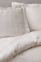Destra Saten Double Duvet Cover Set - Beige - 2