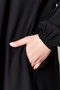 Women's Large Size Hijab Zippered Side Tie Gown Oversize Dress - 4