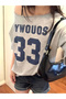 Women's Boat Neck Oywouos Printed Oversize 100% Cotton T-Shirt - 3