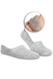 Premium 9-Piece Gray Silicone Heeled Bamboo Ballerina Socks - Non-Slip and Seamless - 2