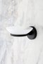 Black Covered Toilet Paper Holder/Bathrobe Hanger/Paper Towel Holder/Soap Dispenser/Toothbrush Holder 5-Piece Bathroom Set - 6