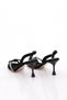 Women's Stone Decorated Heeled Shoes Black Silk 26236622110282322 - 3