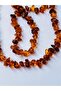 Drop Amber Cognac Color 55 Cm Unisex Necklace - 3