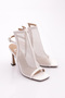 Women's Back-Tie Heeled Evening Dress Shoes White Patent Leather 71013535 - 2