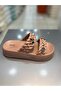 Double Banded Stoned Ultra Soft Sole Women's Slippers - 2