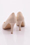 1001 Women's High Heel Shoes Beige Scuba - 3