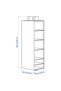 Storage with 6 compartments, white, 35x45x125 cm - 7