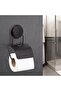Magic Fix Magic Adhesive Black Covered Toilet Paper Holder - 3