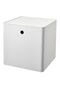 Storage box with lid, white, 32x32x32 cm