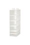 Storage with 6 compartments, white, 35x45x125 cm
