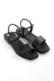 Mi̇a028-3011 Genuine Leather Women's Daily Comfortable Black Holiday Sandals - 7