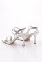 Women's Stone-Patterned High-Heeled Shoes, Silver Metallic 51473564 - 3