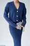 Indigo Women's Knitwear Set - Sling Dress and Cardigan - 6