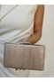 Women's Laser Golden Evening Dress Clutch Night Chain Wedding Bag - 2