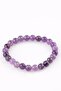 Amethyst Natural Stone Bracelet 8 Mm Faceted Globe Cut - 2