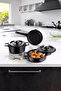 Smart Baby Series 5-Piece Mini Cast Iron Pot Set Black 14 cm Oven&Stove Compatible - 2
