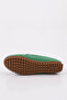 K105 Women's Loafer Shoes with Accessories Green Genuine Leather - 5