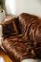 Plush Cover Non-Slip Sofa Cover Tibetan Sofa Cover 150 X 100 Brown Walnut - 6