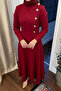 Women Button Detailed Hijab Dress Nms037 - 3