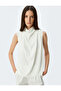 White Sleeveless Blouse For Women
