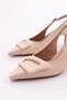 Women's Heeled Shoes Beige Striped 7763535 - 4