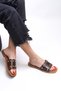Liblaema Women's Genuine Leather Slippers 00120766 Brown - 2