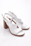 17-04 Women's Heeled Sandals White - 2