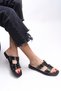 Jilsynora Women's Genuine Leather Slippers 00120763 Black - 2