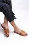 Liblaema Women's Genuine Leather Slippers 00120766 Tan - 2