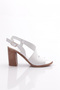 17-04 Women's Heeled Sandals White