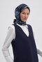 Emera Indigo Mulbary Silk Scarf - 2