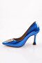 4502 Women's Pointed Toe Crystal Jewelled Buckle Goblet Heel Shoes - 3