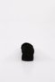 2805-23Y Women's Pointed Toe Silver Stone Metal Buckle Ballerinas Black Velvet - 4