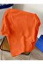 Unisex Orange Pocket Panda Printed Oversize Loose Fit Combed Cotton T-Shirt - 3